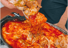 bò hàu phô mai sốt cay